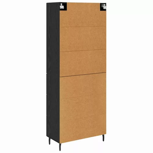  Magasfiú fiókkal 2 pcs Fekete tölgy 69,5 x 34 x 180 cm Faanyag