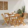  Összecsukható Kerti Székek 6 pcs Természetes 40 x 53 x 80 cm