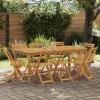  Kültéri bistro székek 8 pcs Természetes 40 x 53 x 80 cm