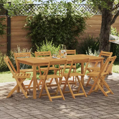  Kültéri bistro székek 8 pcs Természetes 40 x 53 x 80 cm