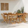  Kültéri bistro székek 8 pcs Természetes 40 x 53 x 80 cm