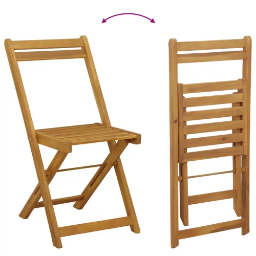  Kültéri bistro székek 8 pcs Természetes 40 x 53 x 80 cm