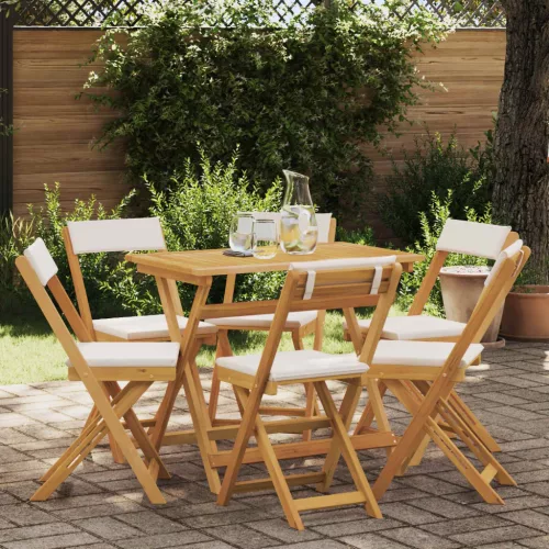  Kültéri bistro székek 6 pcs Krémfehér 40 x 53 x 80 cm