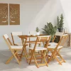  Kültéri bistro székek 6 pcs Krémfehér 40 x 53 x 80 cm
