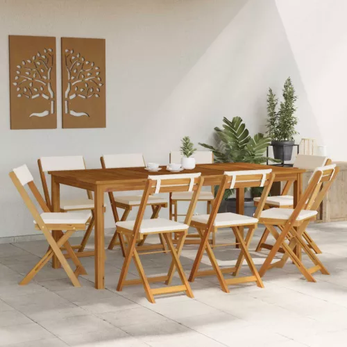  Kültéri bistro székek 8 pcs Krémfehér 40 x 53 x 80 cm