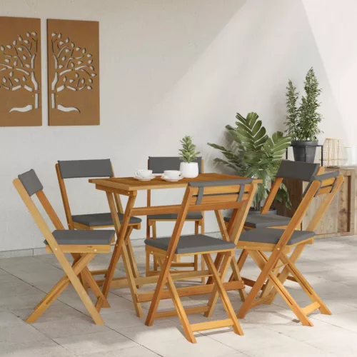  Kültéri bistro székek 6 pcs Sötétszürke 40 x 53 x 80 cm
