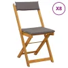  Kültéri bistro székek 8 pcs Sötétszürke 40 x 53 x 80 cm
