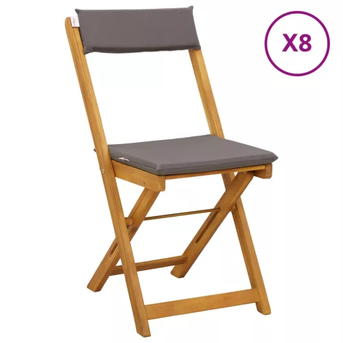  Kültéri bistro székek 8 pcs Sötétszürke 40 x 53 x 80 cm