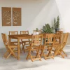  Kültéri bistro székek 8 pcs Természetes 40 x 42 x 85 cm