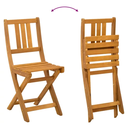  Kültéri bistro székek 8 pcs Természetes 40 x 42 x 85 cm