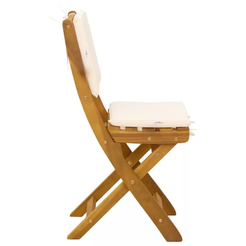  Kültéri bistro székek párnával 8 pcs Krémfehér 38 x 46 x 85 cm