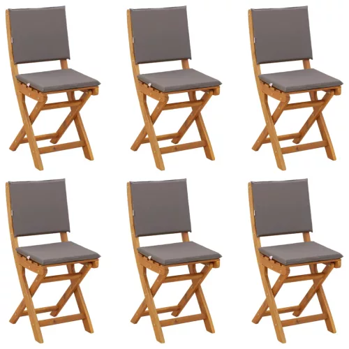  Kültéri bistro székek 6 pcs Sötétszürke 38 x 46 x 85 cm