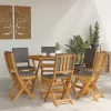  Kültéri bistro székek 6 pcs Sötétszürke 38 x 46 x 85 cm
