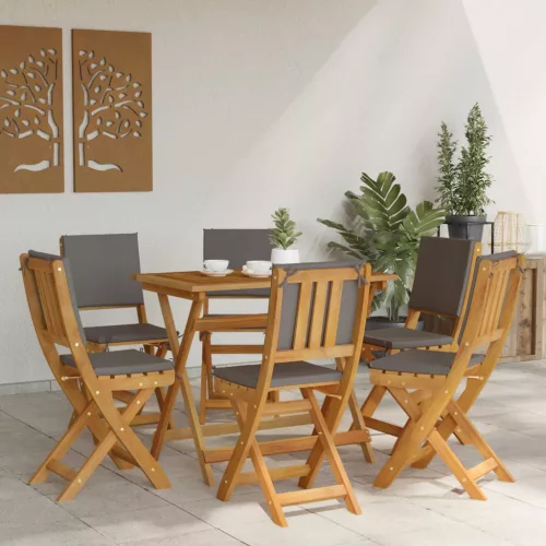  Kültéri bistro székek 6 pcs Sötétszürke 38 x 46 x 85 cm