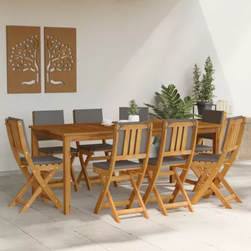  Kültéri bistro székek 8 pcs Sötétszürke 38 x 46 x 85 cm