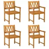  Kerti pad 4 pcs Természetes 56 x 55,5 x 90 cm Tömör Akácfa