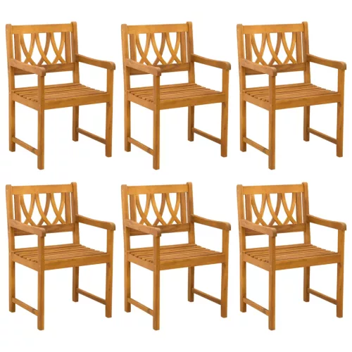  Kerti pad 6 pcs Természetes 56 x 55,5 x 90 cm Tömör Akácfa