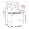  Kerti pad 6 pcs Természetes 56 x 55,5 x 90 cm Tömör Akácfa