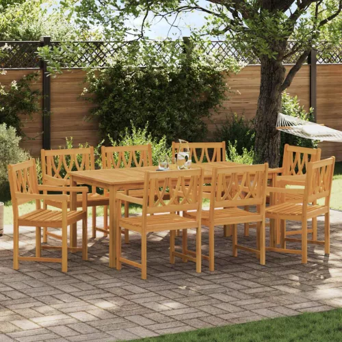  Kerti pad 8 pcs Természetes 56 x 55,5 x 90 cm Tömör Akácfa