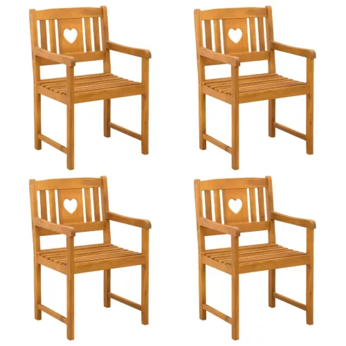  Kerti pad 4 pcs Természetes 56 x 55,5 x 90 cm Tömör Akácfa