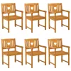  Kerti pad 6 pcs Természetes 56 x 55,5 x 90 cm Tömör Akácfa
