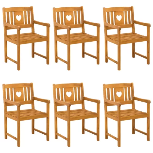  Kerti pad 6 pcs Természetes 56 x 55,5 x 90 cm Tömör Akácfa