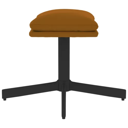  barna bársony lábzsámoly 60x60x36 cm