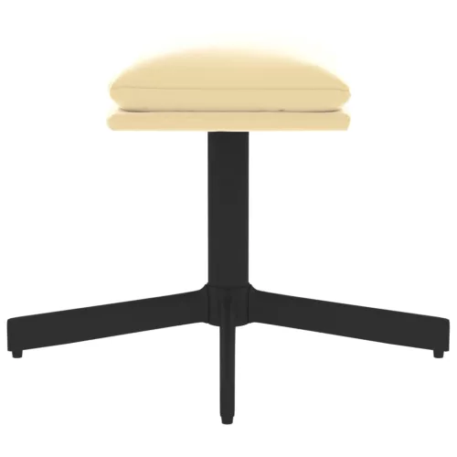  krémfehér bársony lábzsámoly 60x60x36 cm