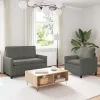  Kanapé Szett 2 pcs Világosszürke Szövet