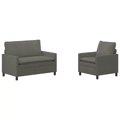  Kanapé Szett 2 pcs Világosszürke Szövet