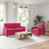  Kanapé Szett 2 pcs Bordó Bársony