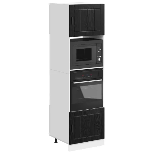  Konyhaszekrény Fekete tölgy 60 x 57 x 207 cm Faanyag