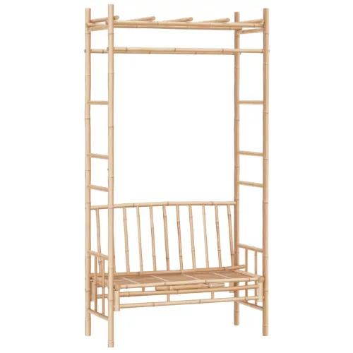  bambusz kerti pad pergolával 116 cm