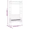  bambusz kerti pad pergolával 116 cm