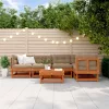  Kerti lounge szett 6 pcs Viaszbarna Tömör fenyő