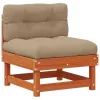  Kerti lounge szett 6 pcs Viaszbarna Tömör fenyő