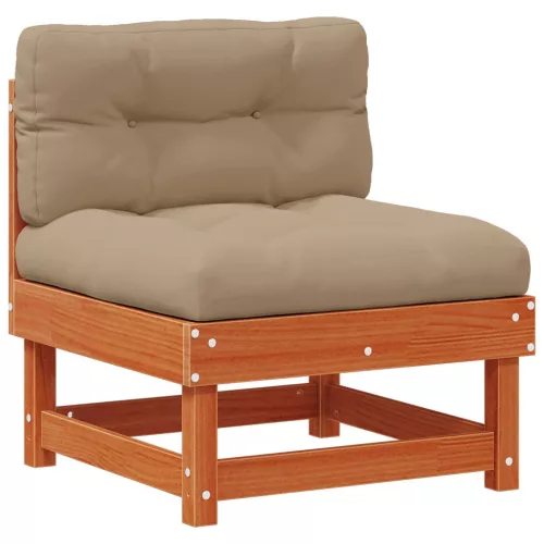  Kerti lounge szett 6 pcs Viaszbarna Tömör fenyő