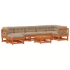  Kerti lounge szett ARAKIL 8 pcs Viaszbarna Tömör Fenyőfa