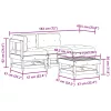  Kerti lounge szett 4 pcs Viaszbarna Tömör Fenyőfa