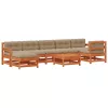  Kerti lounge szett 8 pcs Viaszbarna Tömör Fenyőfa