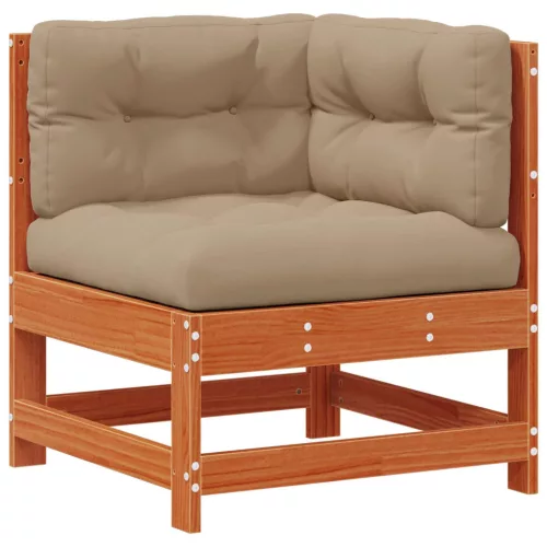  Kerti lounge szett 7 pcs Viaszbarna Tömör fenyő