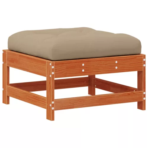  Kerti lounge szett 7 pcs Viaszbarna Tömör fenyő