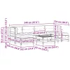  Kerti lounge szett 7 pcs Viaszbarna Tömör fenyő