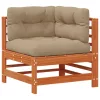  Kerti lounge szett 5 pcs Viaszbarna Tömör fenyő