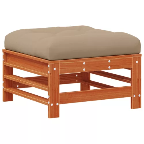  Kerti lounge szett 5 pcs Viaszbarna Tömör fenyő