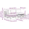  Kerti lounge szett 5 pcs Viaszbarna Tömör fenyő