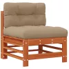  Kerti lounge szett 7 pcs Viaszbarna Tömör Fenyőfa