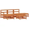  Kerti lounge szett 6 pcs Viaszbarna Tömör fenyő