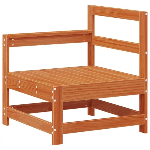  Kerti lounge szett 6 pcs Viaszbarna Tömör fenyő