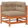  Kerti lounge szett 6 pcs Viaszbarna Tömör Fenyőfa